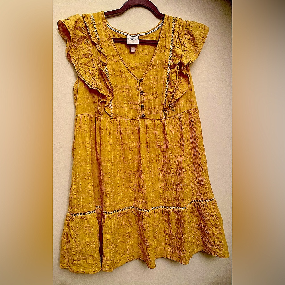 Knox Rose Yellow Ruffled Dress